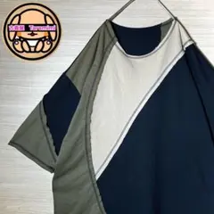 ヴィンテージ パッチワーク Tシャツ オーバーサイズ 3L ゆるだぼ 希少 古着のサムネイル