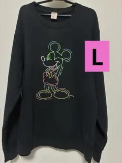 【 L 】ユニクロ ディズニー ミッキー トレーナー スウェット お揃い