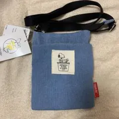 スヌーピー デニム　サコッシュ ポシェット　春　スプリング　ショルダーバッグ
