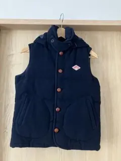 DANTON×BEAMS 別注　ウールモッサ ダウンベスト ネイビー34
