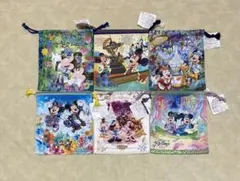 【新品】ディズニーリゾート　巾着　6点　まとめ売り