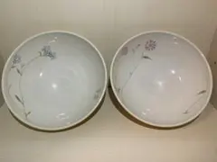たち吉 黄彩草花 ペアボウル 未使用 箱あり
