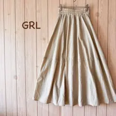 ＊GRLグレイル＊ ギャザー切り替えマキシスカート シャカシャカ カジュアル S