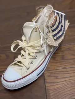 RehersalLコンバースオールスターHI 25.5cm レース＆パール装飾付