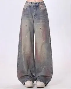 Rayohopp paint wide denim Menes 地底人オンライン