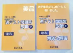 美品　四谷大塚 5年下　予習シリーズ準拠　週テスト問題集　理科　2020年　⑨