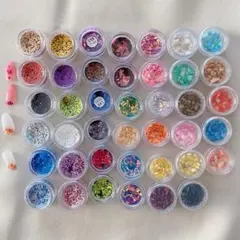 カラフルネイルパーツセット 各種ホロ48個