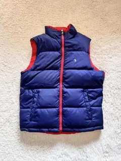 POLO RALPH LAURENリバーシブルダウンベスト ネイビー/レッド