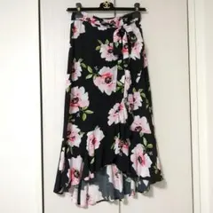 FOREVER21リゾートスカート、フリル巻スカート、花柄プリントスカート