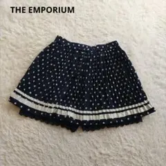 THE EMPORIUM ジエンポリアム 水玉ドット柄 プリーツスカート ゴムMのサムネイル