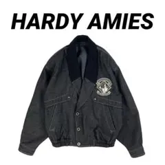 【王室御用達】 HARDY AMIES ウール 刺繍 ブルゾン ジャケット 美品
