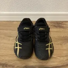 アシックス　スニーカー　20cm 男児　レーザービーム　シューズ 黒/金