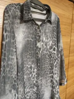 BON CHARDIN レオパード 長袖 シースルー シャツ