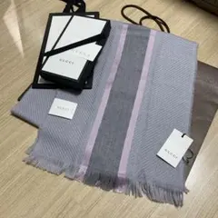 正規品GUCCIマフラー❗️女性人気No. 1✨グッチマフラー　メンズマフラーのサムネイル