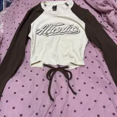 dazy アトランティック ロゴ クロップドTシャツ M