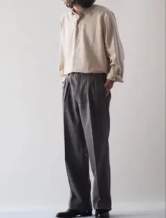 サイズ2 マーティーアンドサンズ ジェフリー ウールリネンみかん