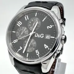 【新品電池】D&G ドルガバ メンズ クロノグラフ デイデイト 黒文字盤 防水のサムネイル
