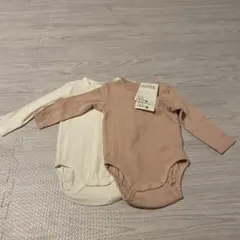 H&M オーガニックコットンロンパース2着セット