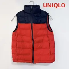 訳あり　UNIQLO 150サイズ 赤・紺 ダウンベスト