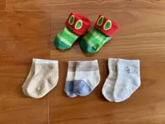 ベビー靴下4点セット／はらぺこあおむし／シンプルデザイン