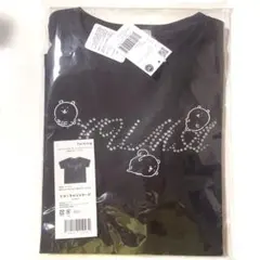 ナガノキャラクターズ ラインストーンTシャツ DECO（くま） ブラック