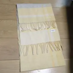 FURLA チェック柄 マフラー イエロー系