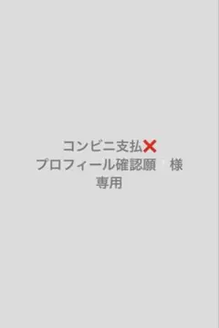 コンビニ支払❌プロフィール確認願❕様専用ページ