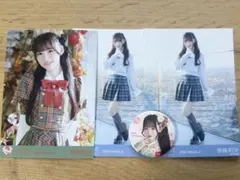 音嶋莉沙 振袖缶バッジ 生写真 セット