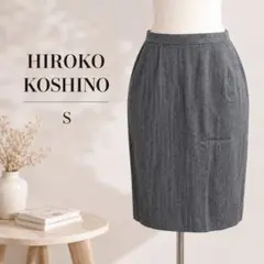 HIROKO KOSHINO ヒロココシノ グレー ウール タイトスカート 上品のサムネイル