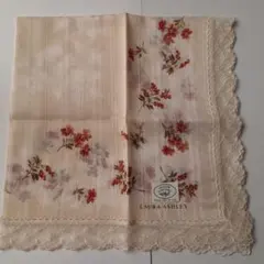 LAURA ASHLEY　 ローラアシュレイ　大判 ハンカチ　 花柄　 レースのサムネイル