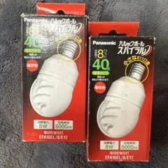 パナソニック 40W形パルックボールスパイラル 電球色 口金E17 2個
