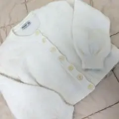 クロップドカーディガン　ニット　ショート丈　白