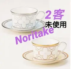 Noritakeノリタケ トレフォリオゴールド&プラチナモーニングペア