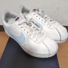23.5 NIKE CORTEZ ブルー ビーズ風ステッチ 爽やか 人気♡ - メルカリ