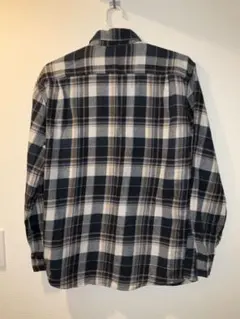 フランネルチェックシャツ（長袖）ブルー S 331-441777 ユニクロ