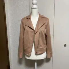 ライダースジャケット　レディース　スエード調