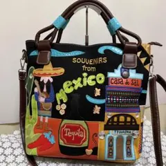 メキシコ デザインショルダーバッグ2way