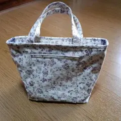 ハンドメイド ファスナー付きトートバッグ