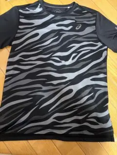 アシックス ゼブラ柄 半袖Tシャツ Lサイズ ランニングウェア