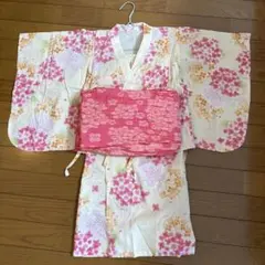 KUMIKYOKU 浴衣ドレス ワンピース　 ピンク 100 110のサムネイル