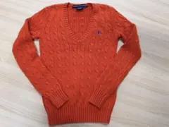 POLO RALPH LAUREN ケーブルニット セーター ポニー刺繍XS