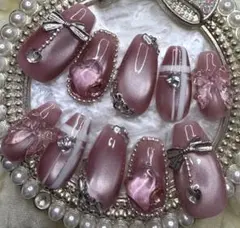 ネイルチップ　マグネットネイル　ワンホン　量産型　オーダー　現品