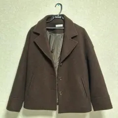 ブラウン コート　ショート丈 ウール系　PAGEBOYのサムネイル