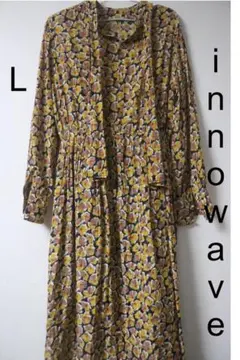 本日限り特価プロフ必innowave花柄ワンピース 花柄 Lかわいい良品