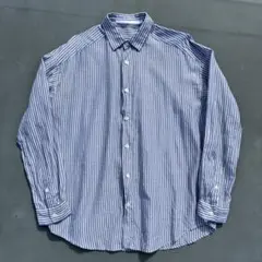 【極美品】GALERIE VIE シルク混 ストライプシャツ 日本製 長袖シャツ