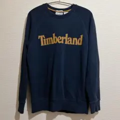 Timberland ネイビー ロゴ トレーナー Sサイズ相当