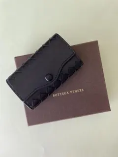 ボッテガヴェネタ　イントレチャート5連キーケース(チャコールグレー)