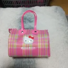 Hello Kitty チェック柄 ハンドバッグ・ミニポーチ