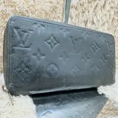 【美品】ルイヴィトン モノグラム 長財布 ジッピーウォレット アンプラント 黒