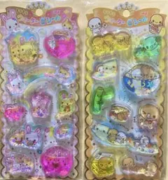 国内正規品　キラキラウォーターインシール　なっとうちゃん　フワフワらびちゃん